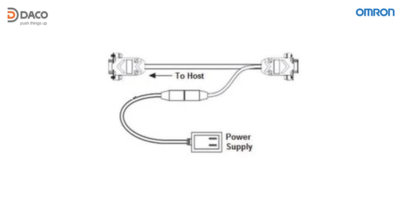 Bộ cáp và nguồn cấp cho Đầu đọc mã vạch Omron V420-AC2